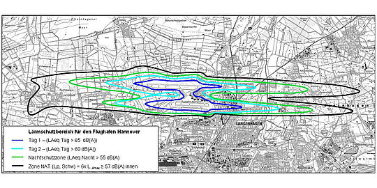 Karte Lärmschutzzonen HAJ