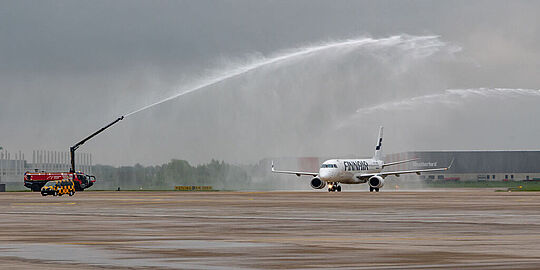 Finnair Feuerwehrtaufe 