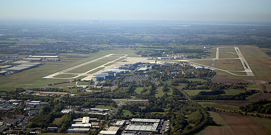 Luftbild vom Hannover Airport